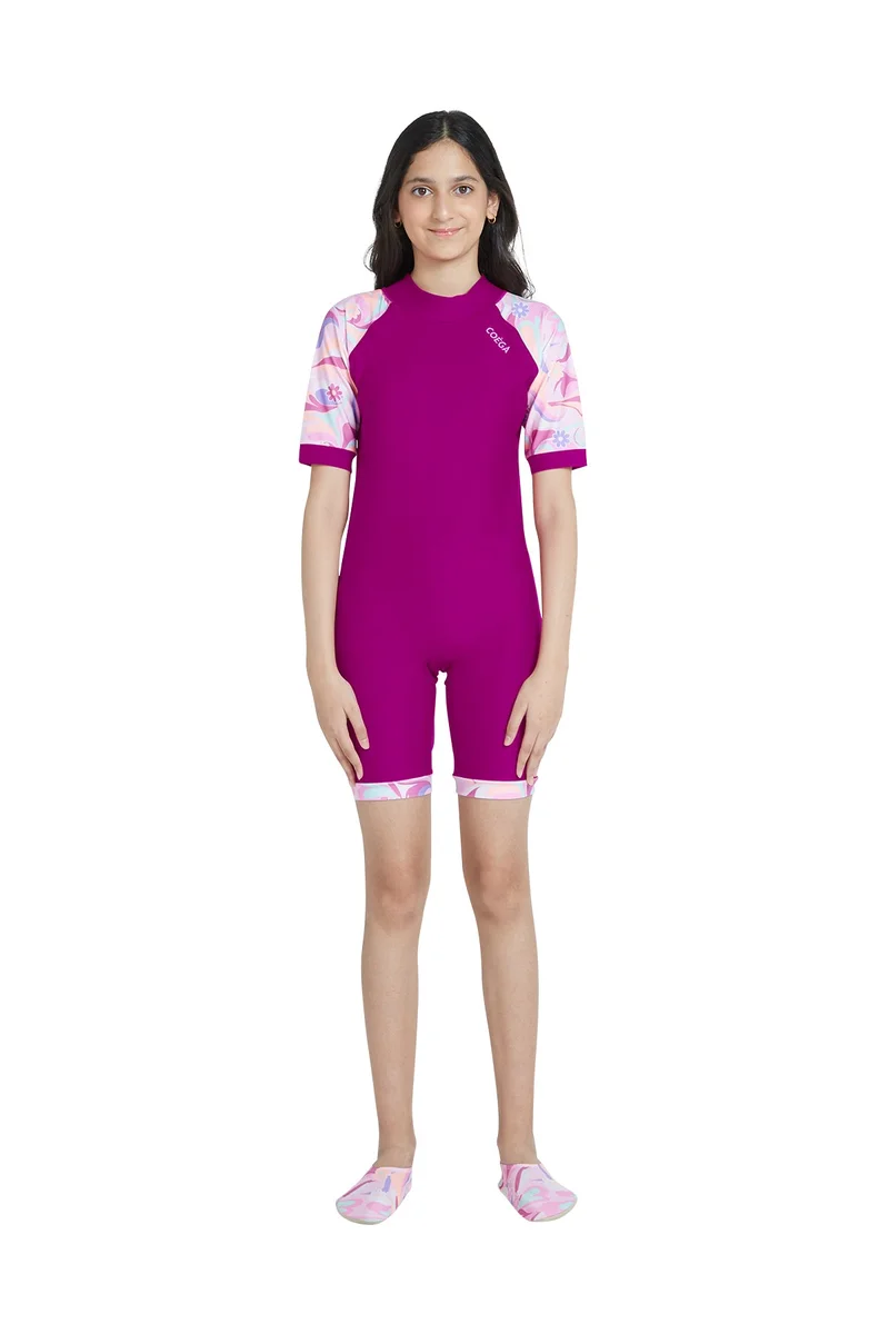 COEGA SUNWEAR  COEGA  Girls Youth One-piece Swimsuit - Purple Groovy Splashes for Women | Best Price UAE